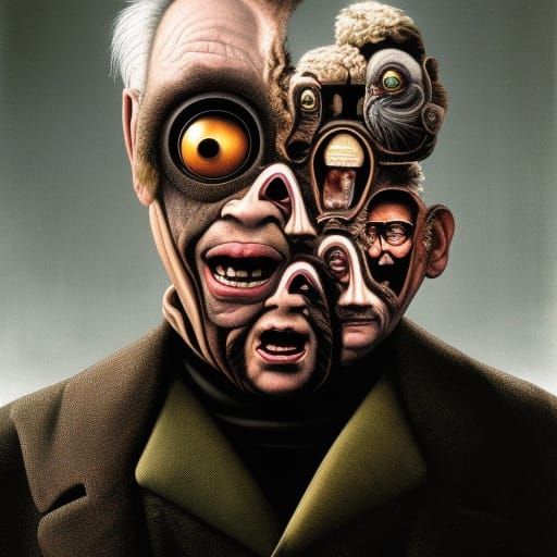 Nightmarish Portrait in Stop-Motion Style