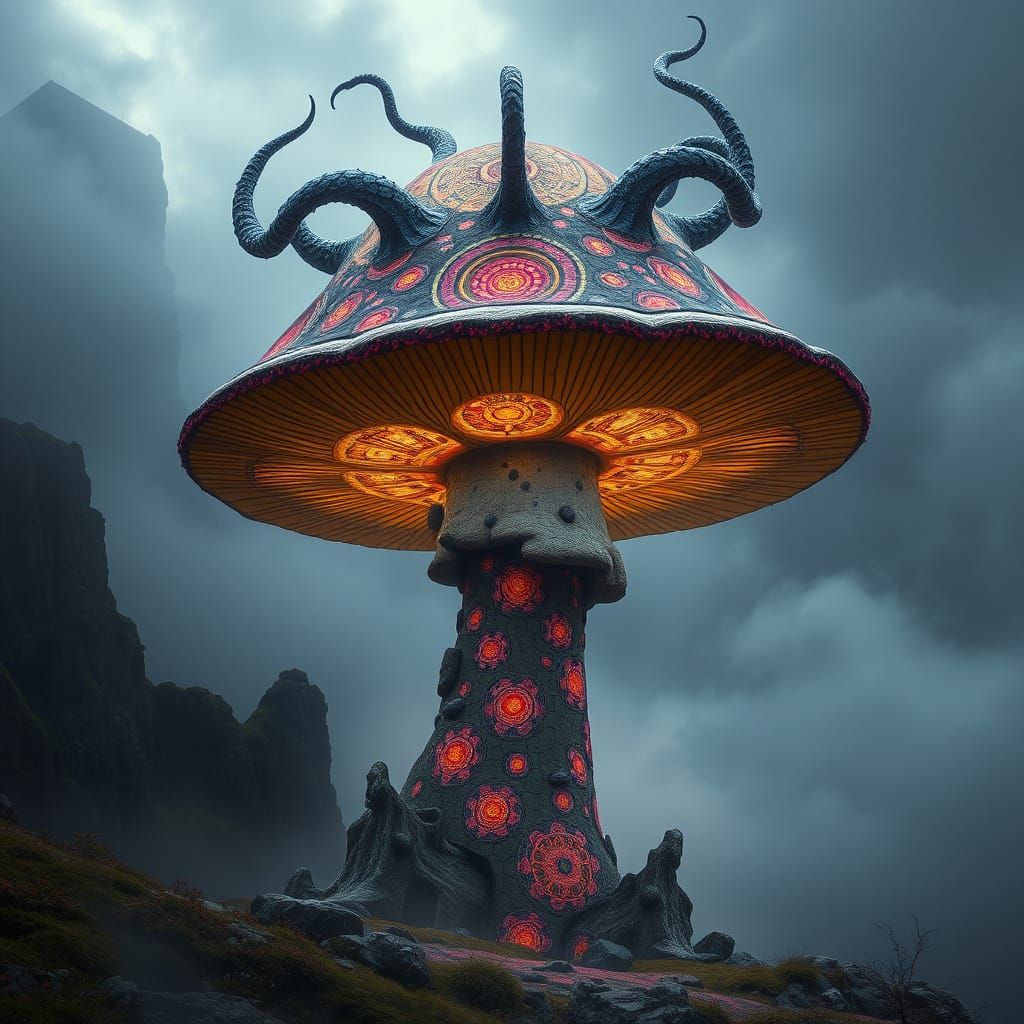 Gothic Mushroom with Psychedelic Byzantine Mosaics