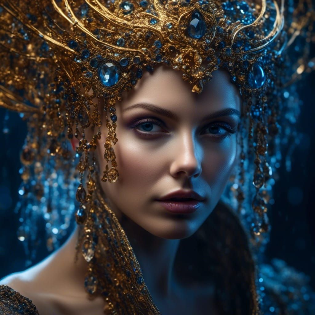 Mysterious Woman: Cinematic 3D Portrait in HDR