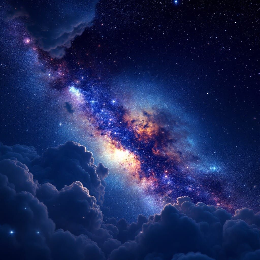 Breathtaking Milky Way Galaxy at Night: A Matte Painting