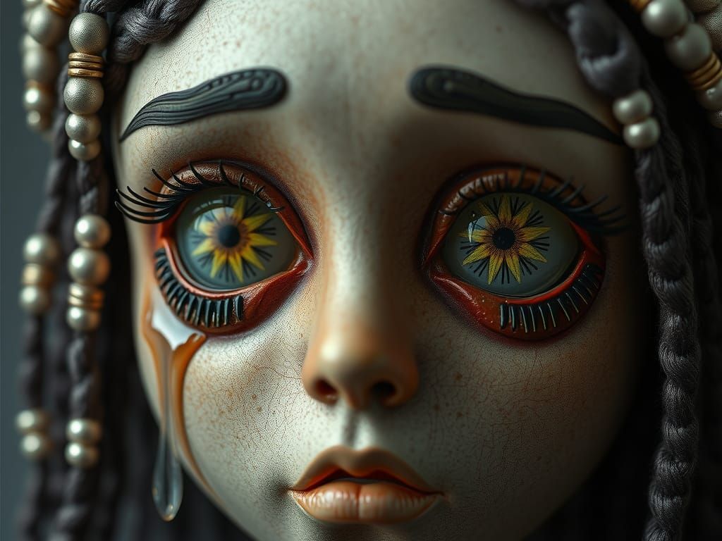 Steamplush Googly Eyes: A Macrophotography Textile Sculpture