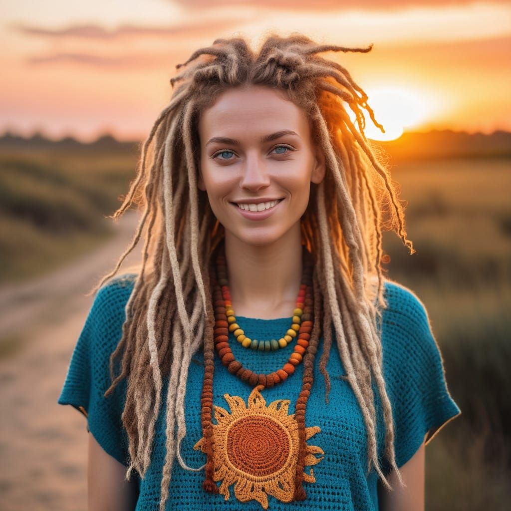 Reggae-Inspired Portrait of a Free-Spirited Woman
