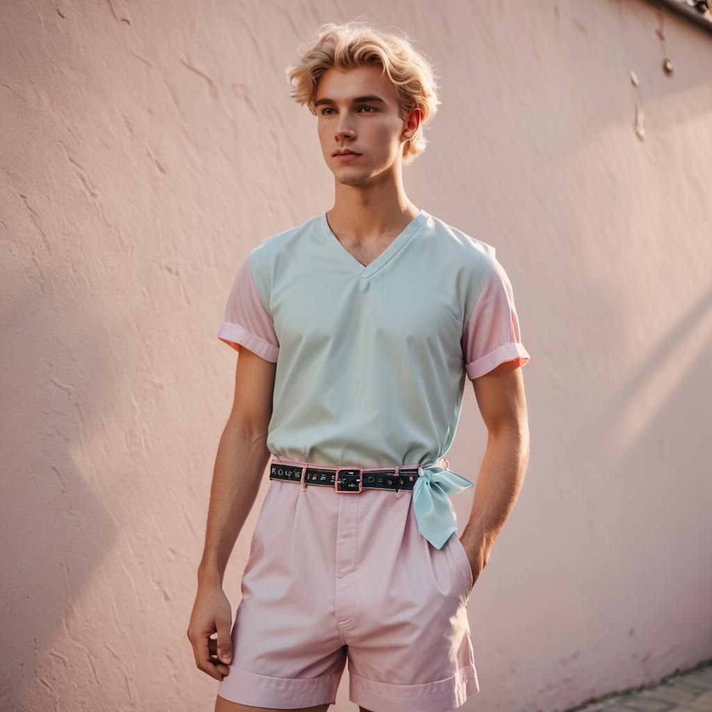 Pastel Portrait: Boy in Girly Mini-Dress