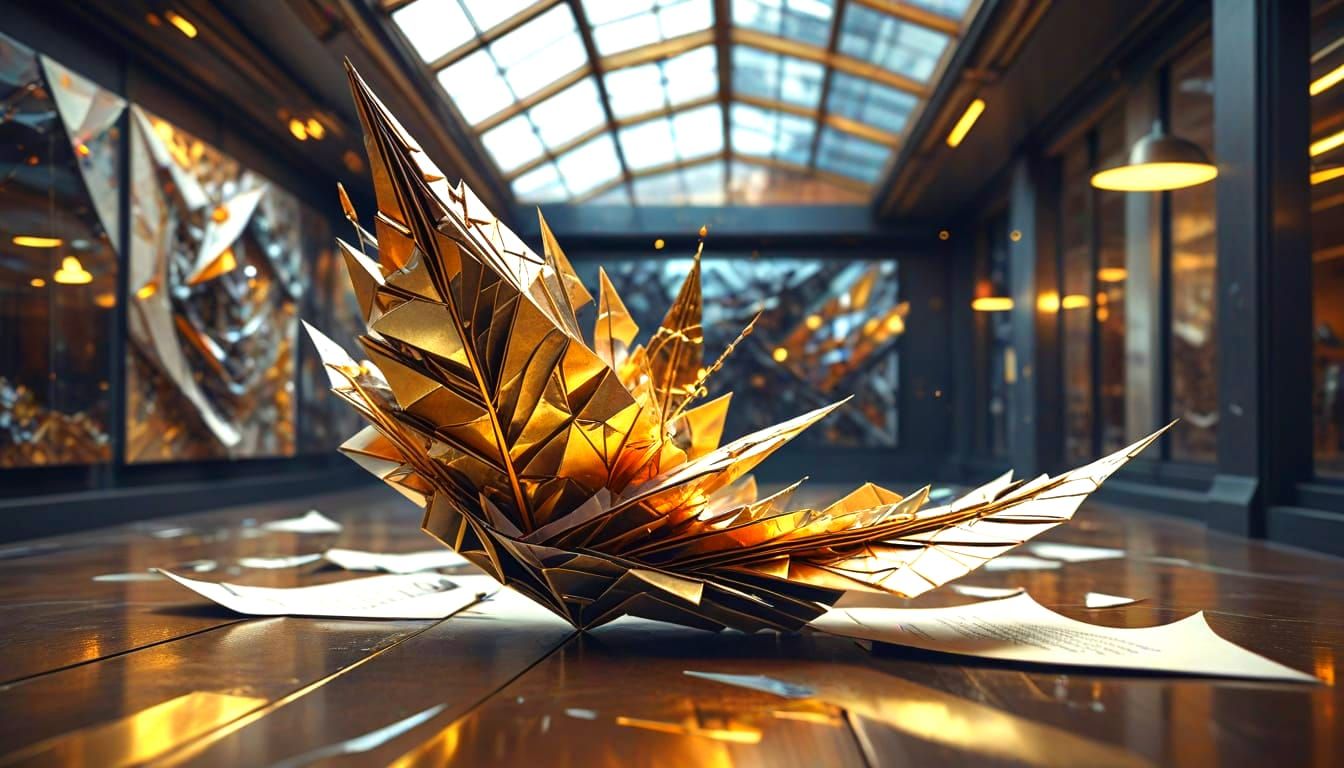 Abstract Structure : Golden Leaves