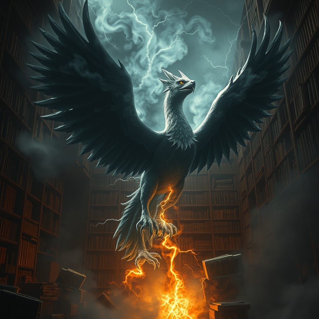 Spectral Griffon Emerges in Forgotten Library