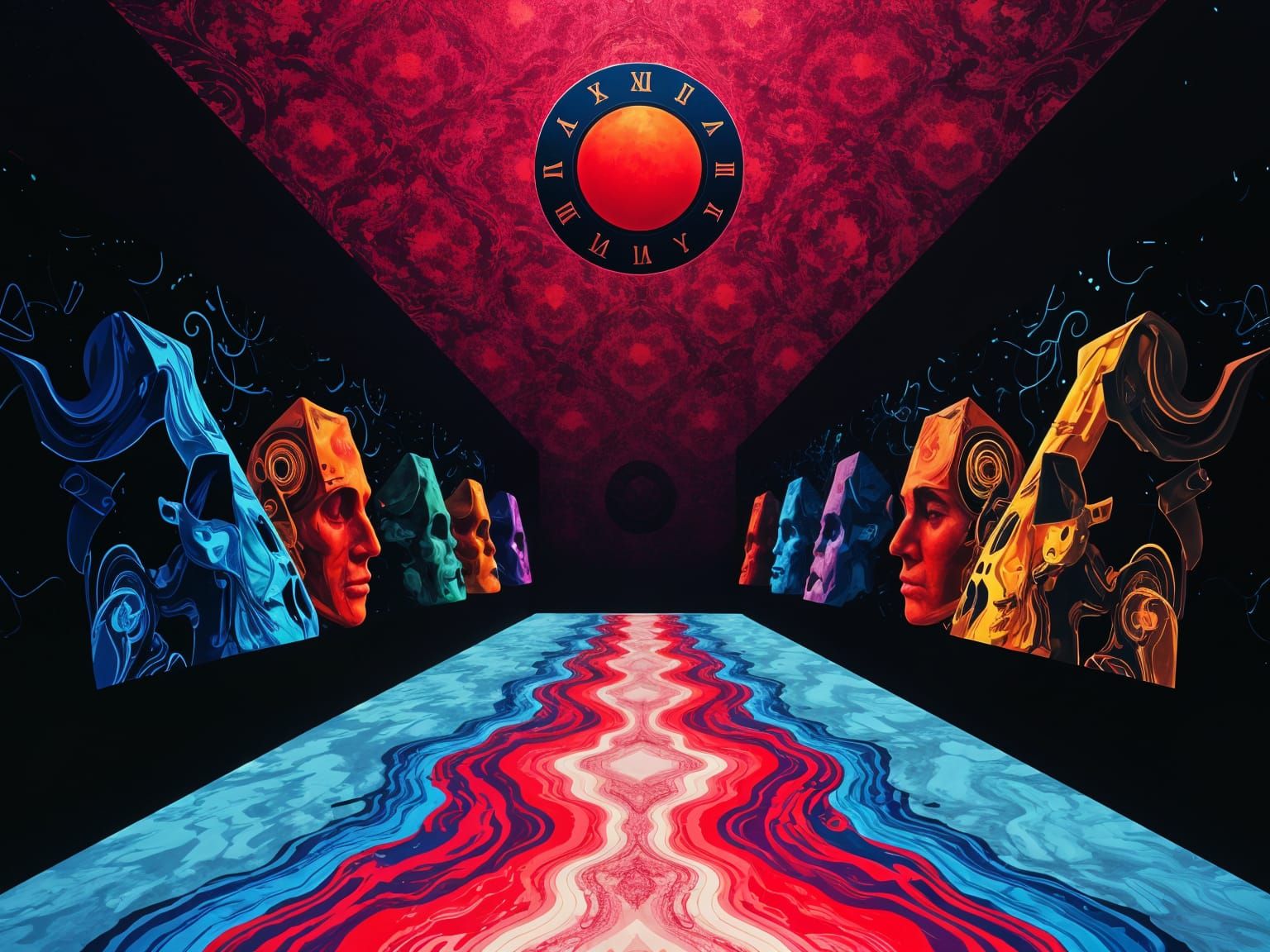 Minimalist Automatism: Symbolic Geometric Pattern Art