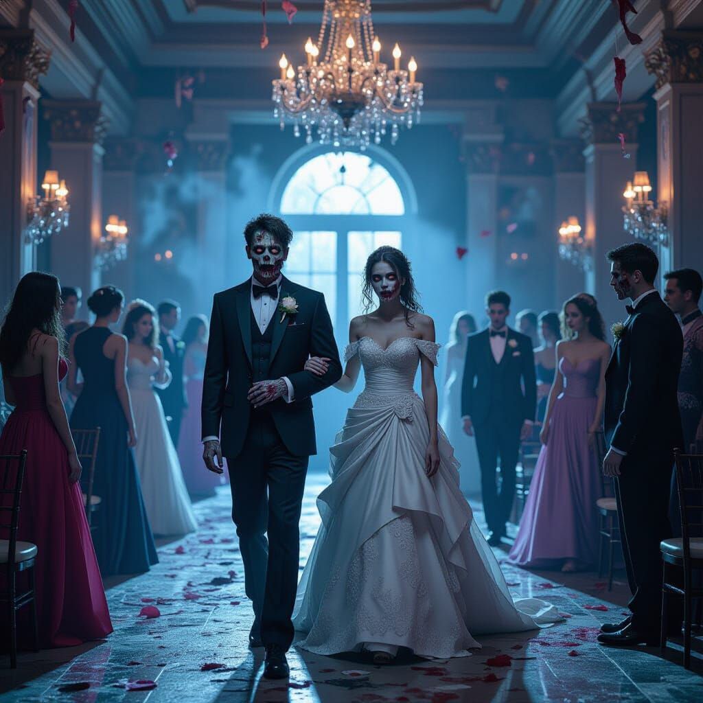 Zombie High School Prom in Progress