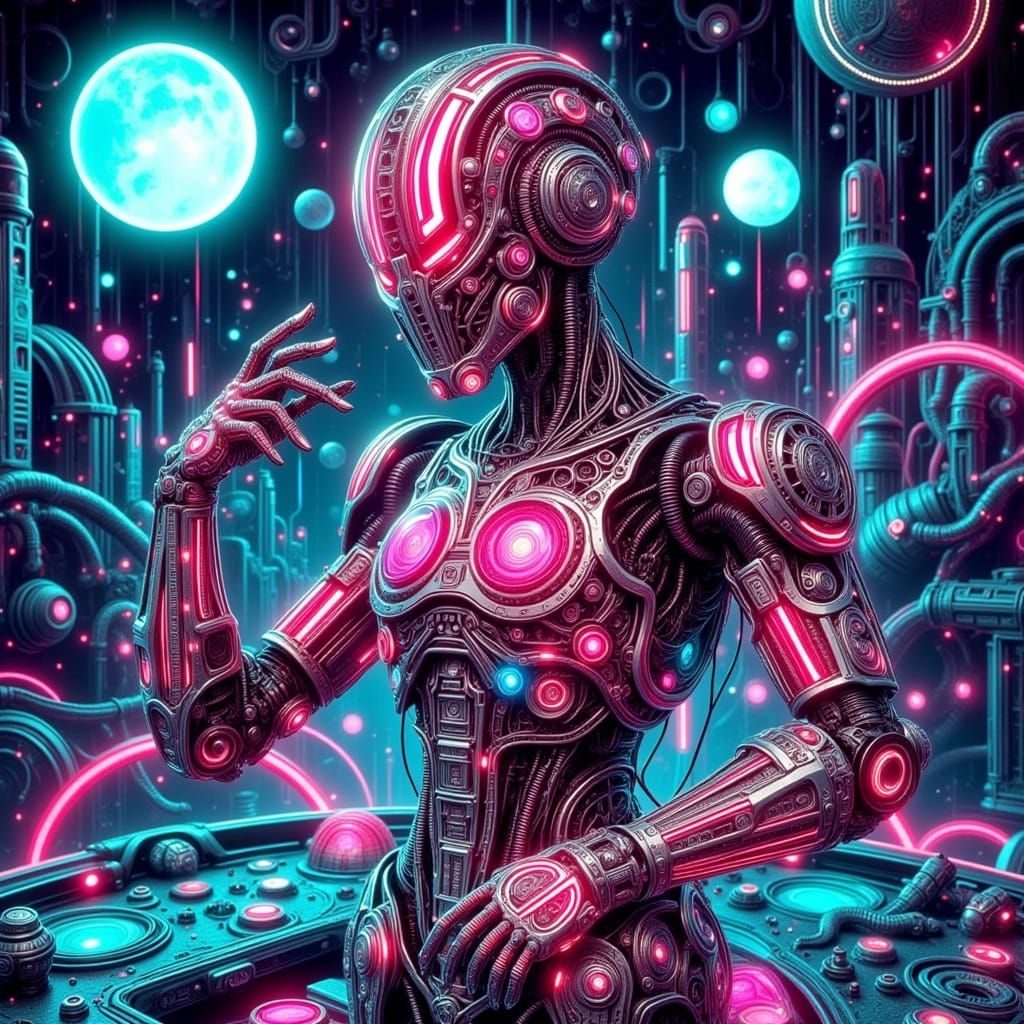 Cyberpunk Dreams in Vibrant Pink