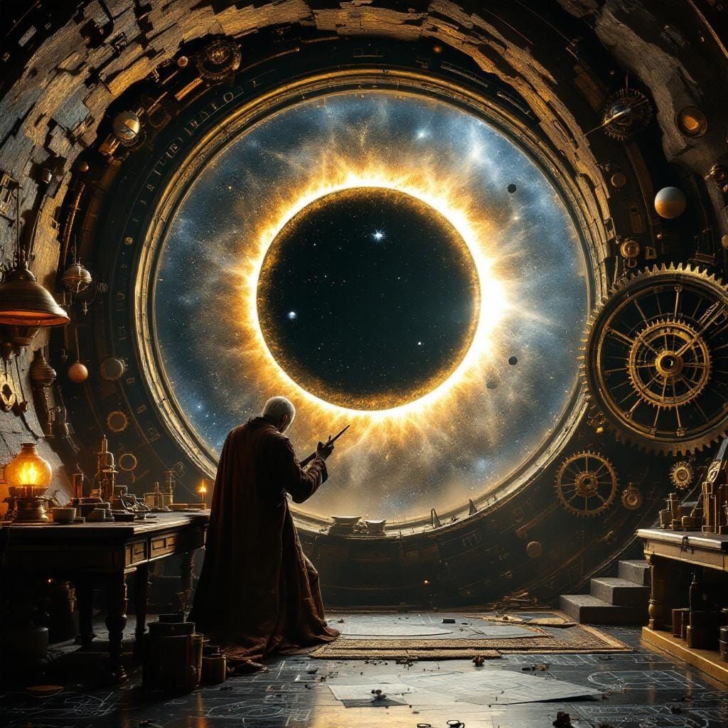 Celestial Clockmaker Observes Solar Eclipse