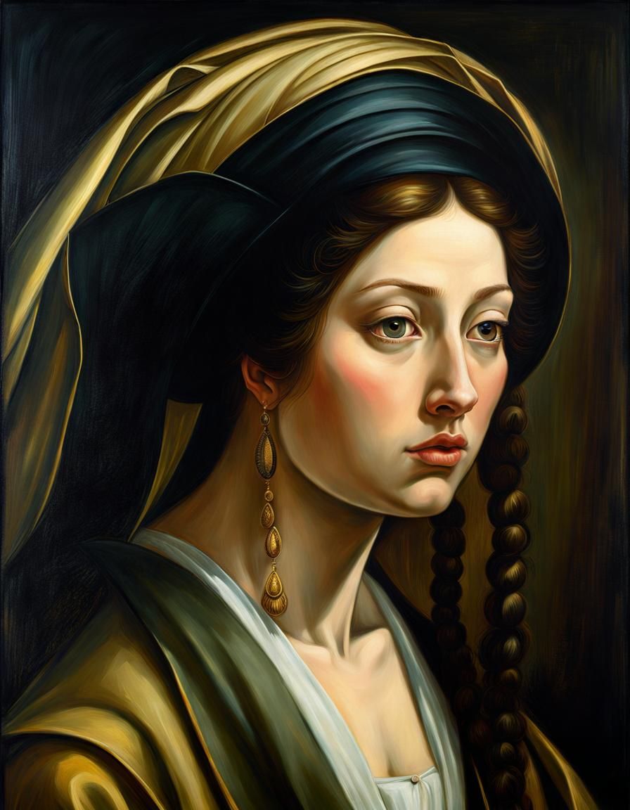 Detailed Portrait of a Woman in a Hyperrealistic Style