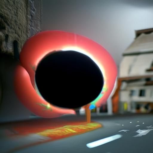 Black Hole Consumes City Street in 3D