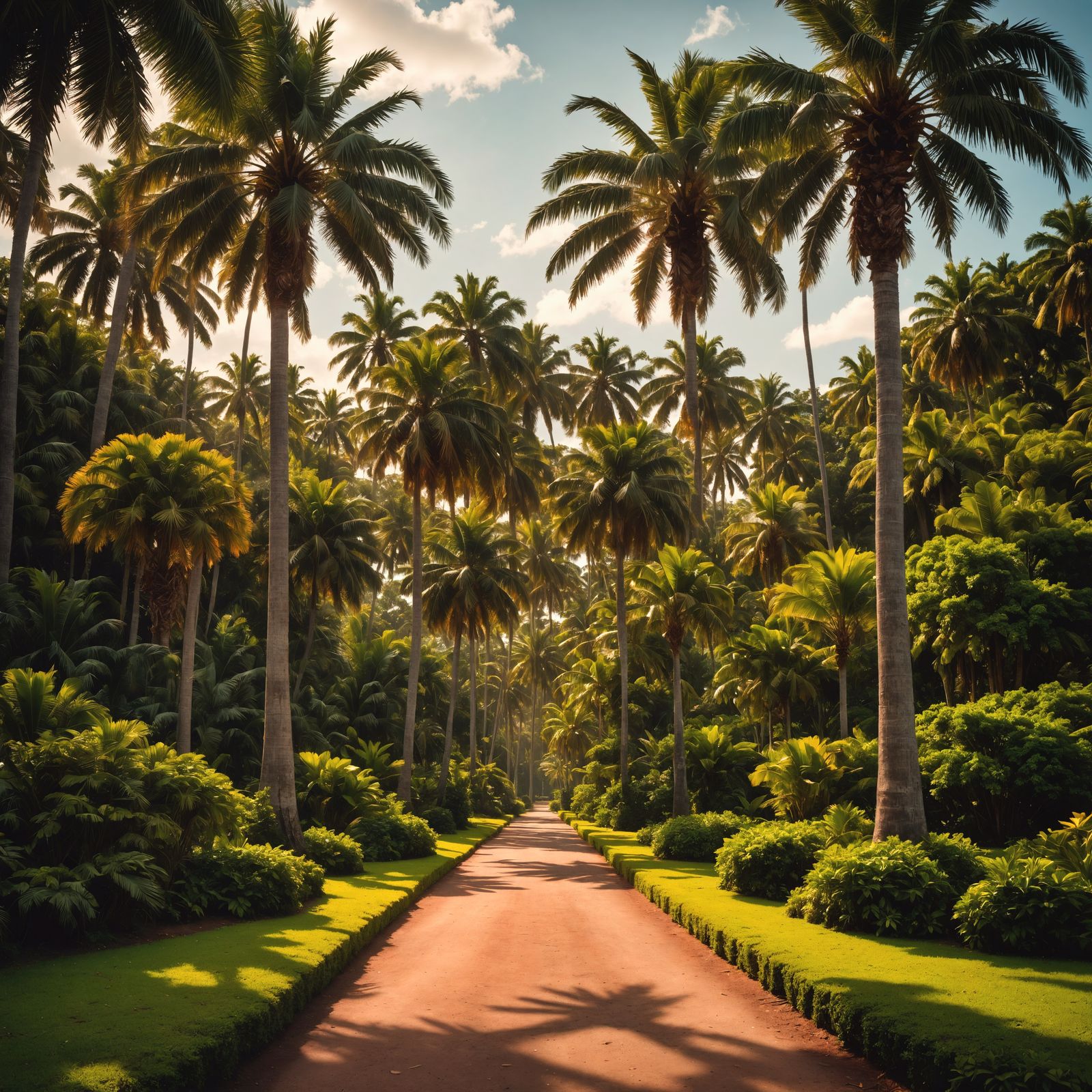 Tropical Oasis in Hyperrealistic Detail