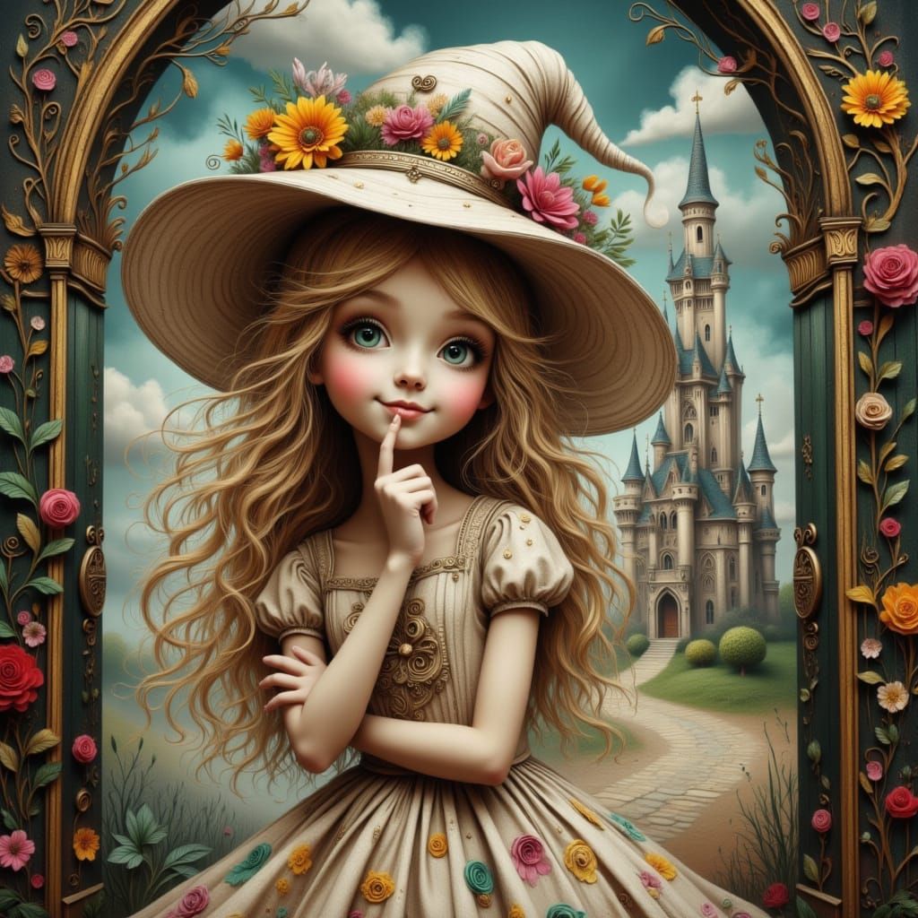 The cute little girl and the fairy-tale castle 4 🤫👁