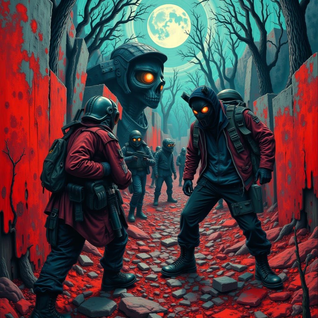 Darkerrorcore Paintball Arena in Contrasting Colors