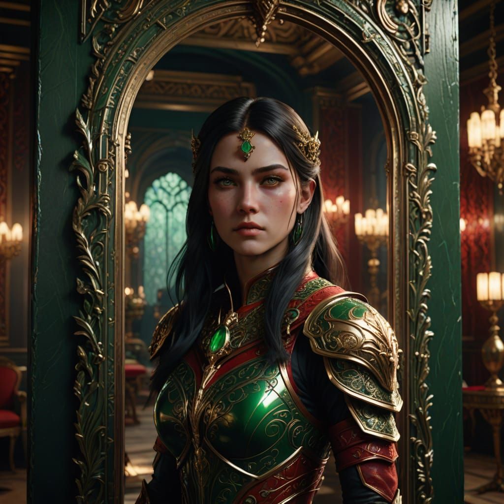 Ethereal Dark Fantasy Portrait in Rich, Deep Colors