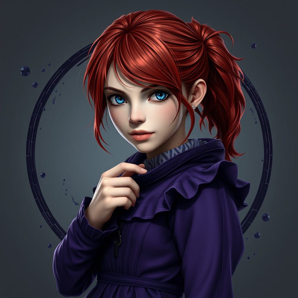 Fantastical Spy Maiden in Disguise, Concept Art in Detailed...