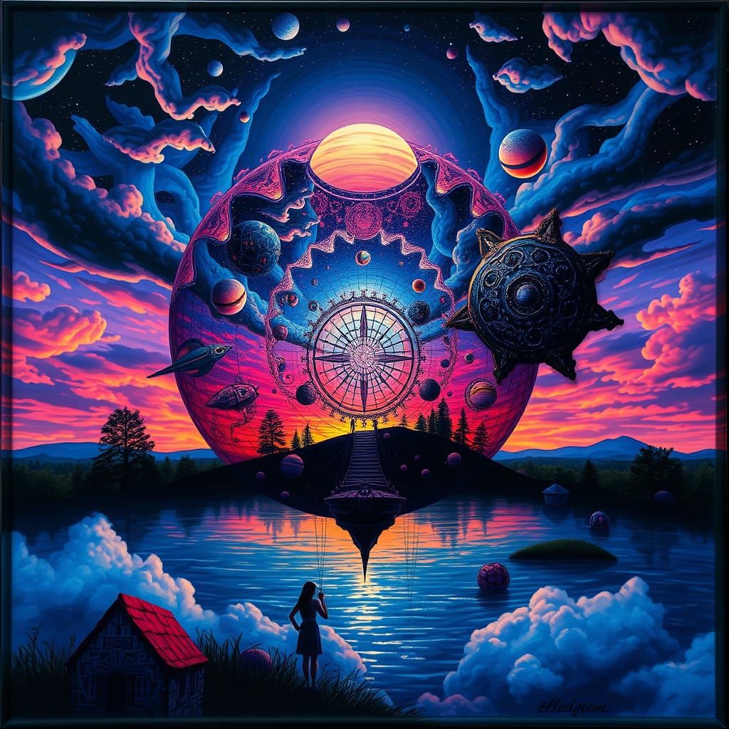 Purple Beauty in a Surreal Fantasy Dream