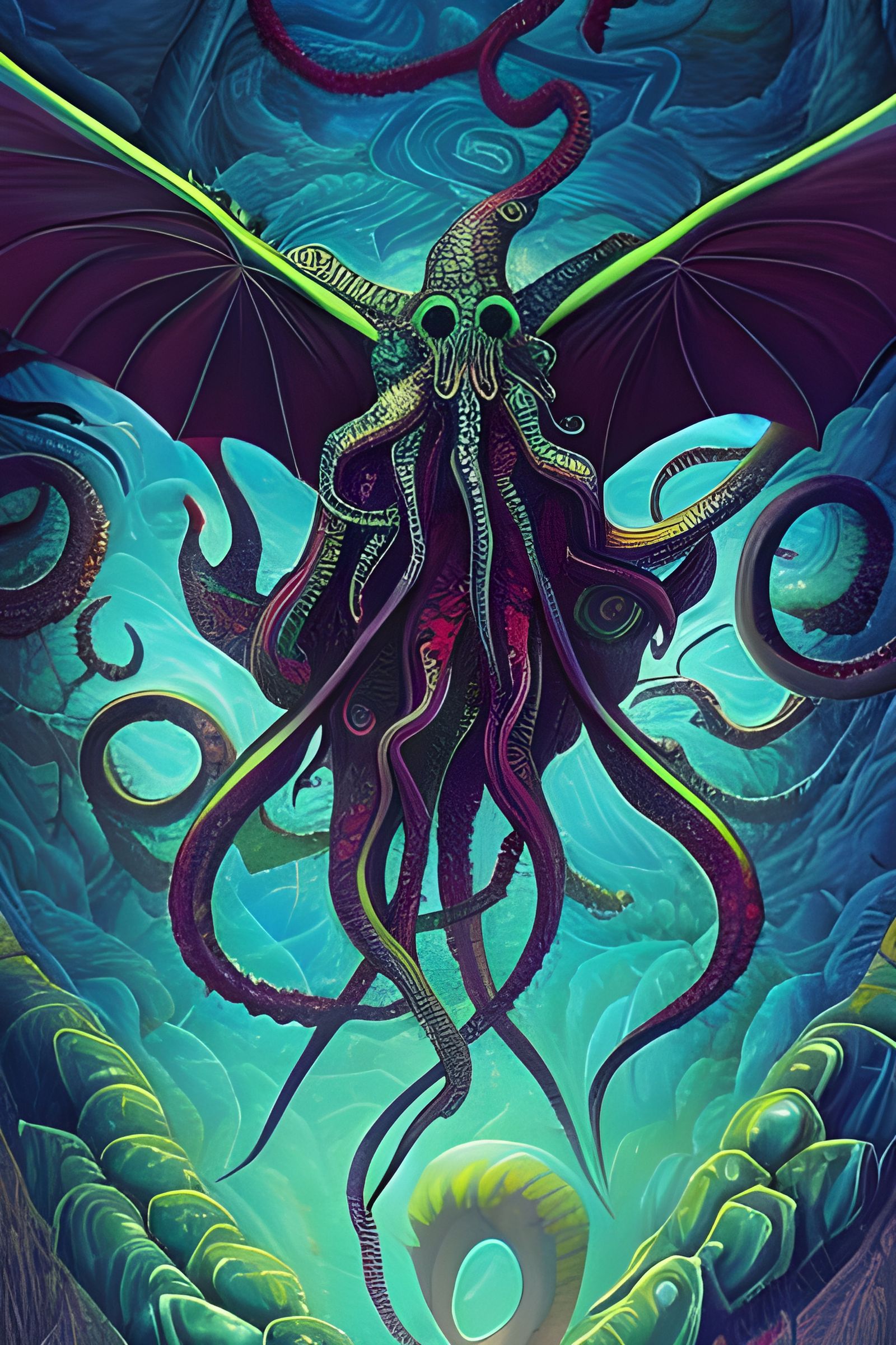 Cthulhu Artwork in Contemporary Digital Style