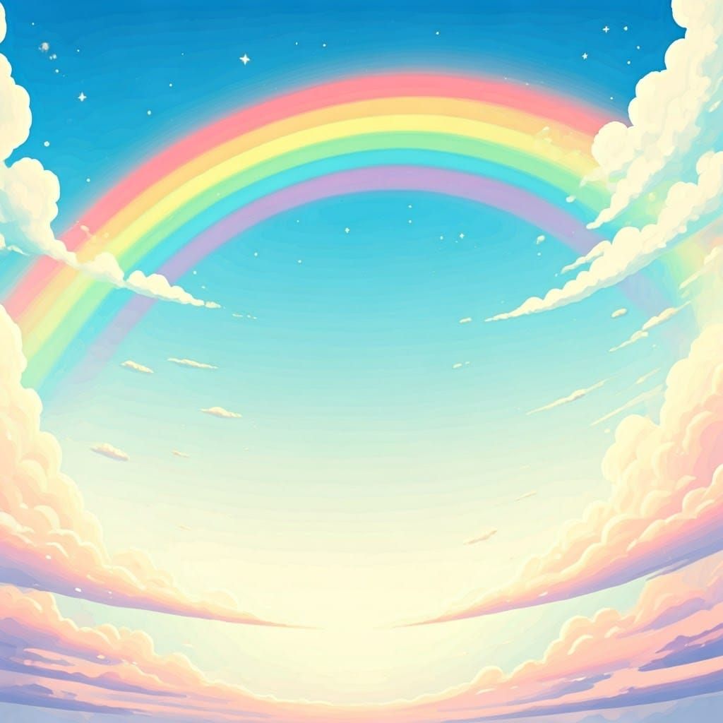 Luminous Rainbow in Ethereal Pop Surrealist Style