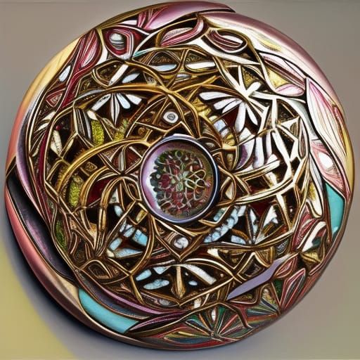 Metallic Omelette Prince: Surrealist Abstract Art