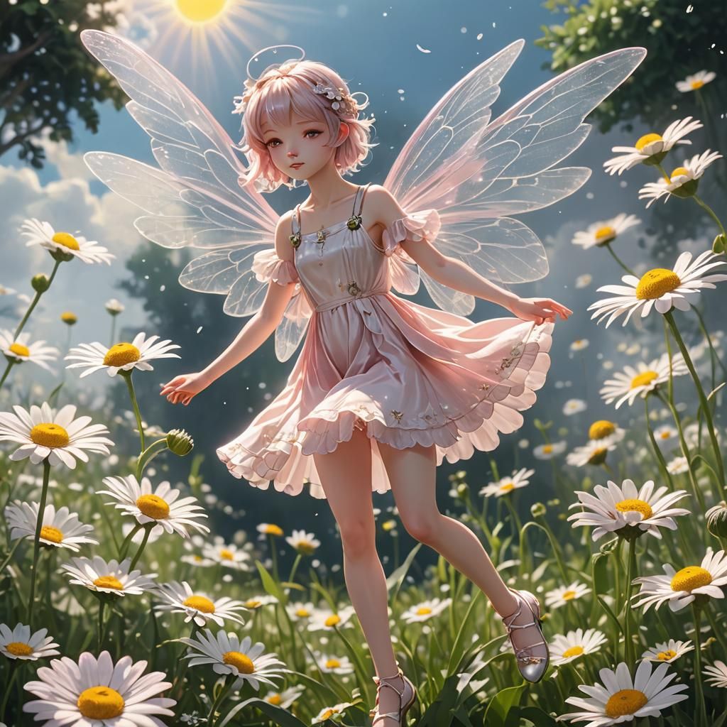 Dainty Fairy Reaching for Fruit: 3D Anime Art