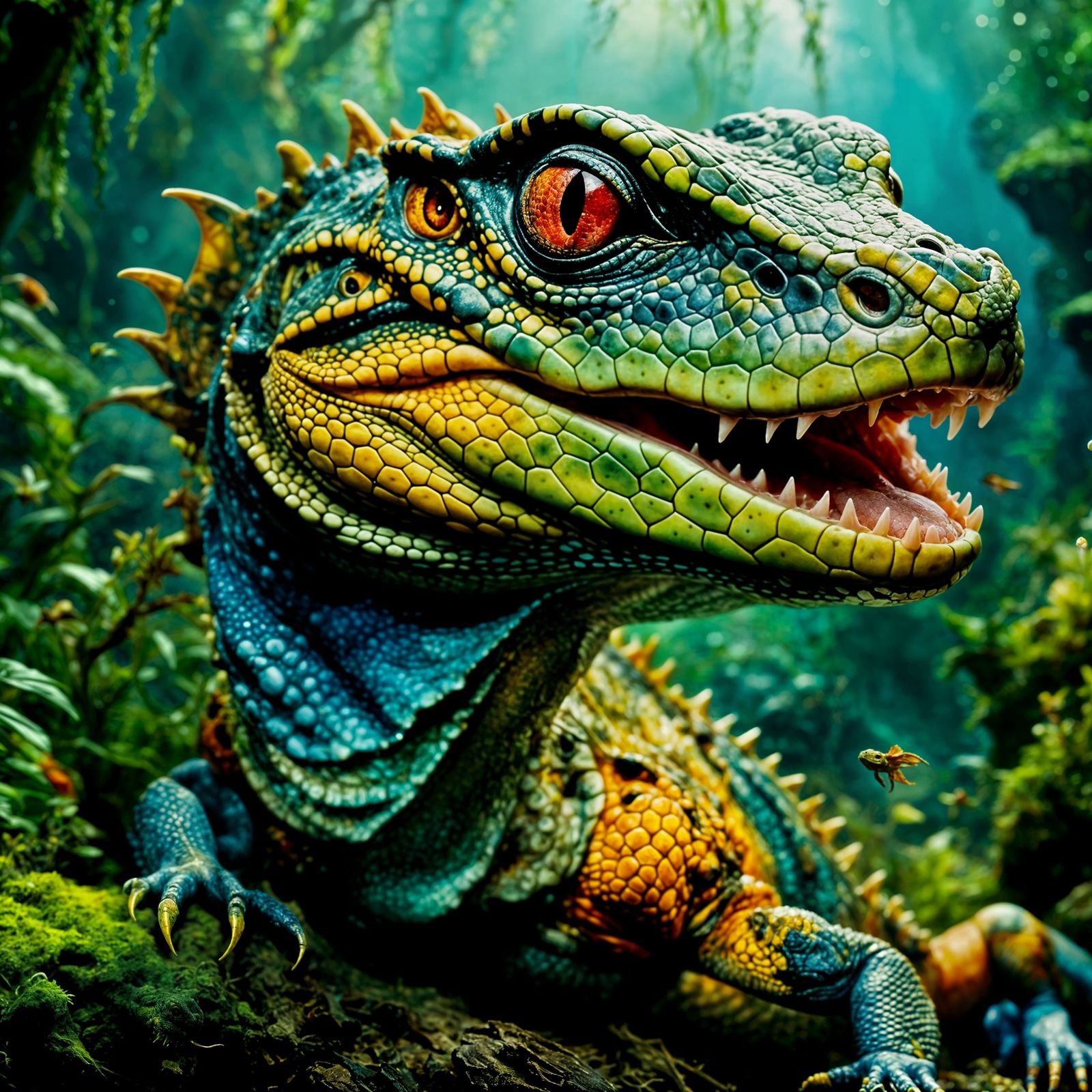 Adorable 3D Reptilian in Cartoon Style