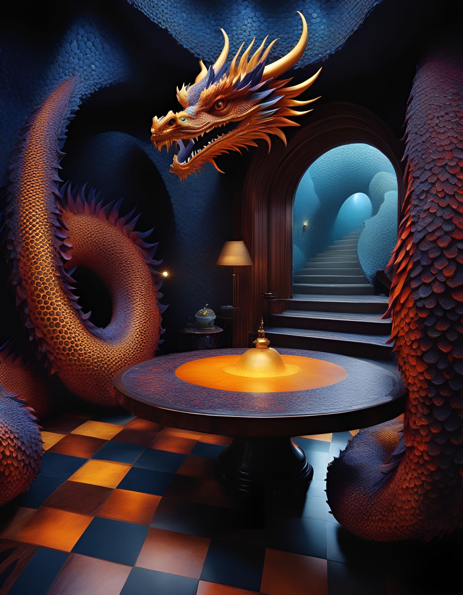 Mystical Creature Optical Illusion in 3D HD