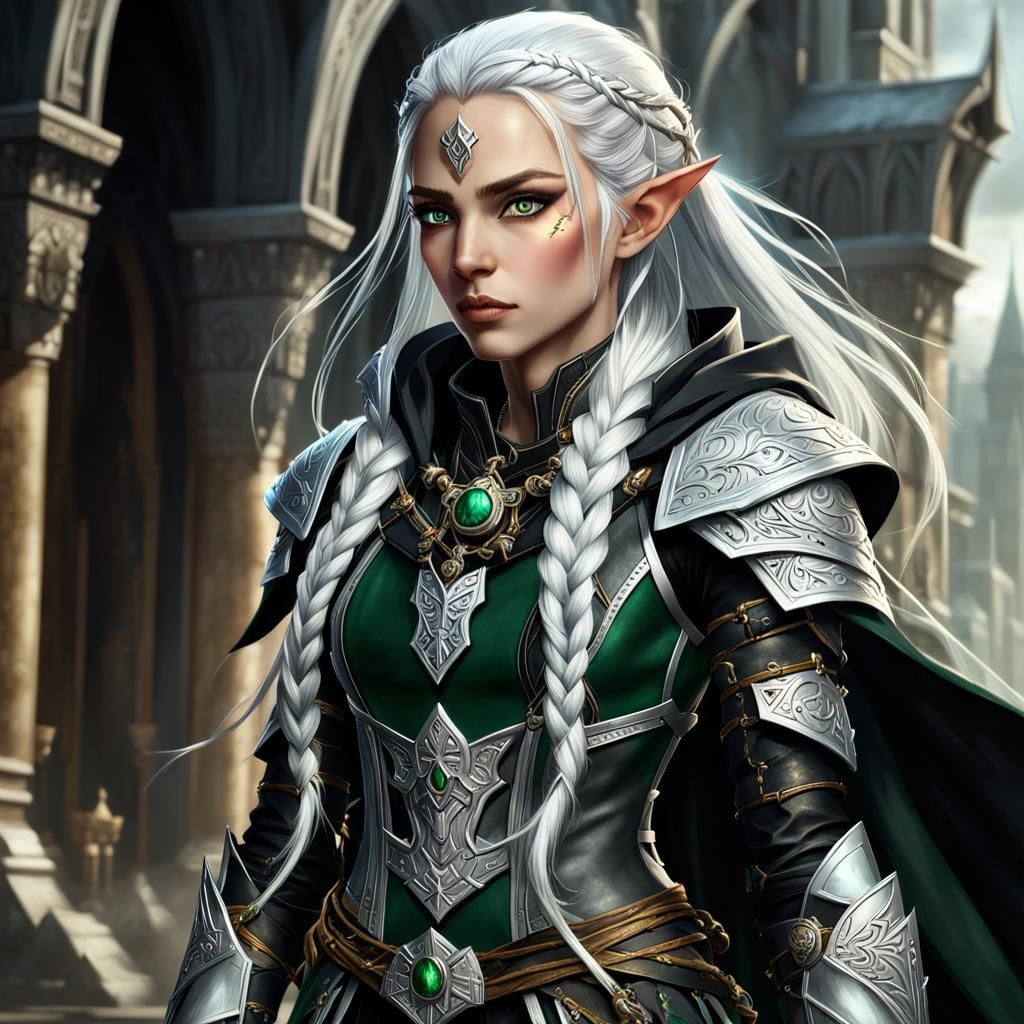 High Elf Paladin in Leather Armor