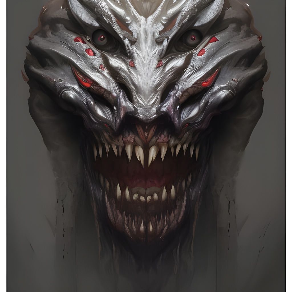 Detailed Portrait of a Demonic Eldritch Monster