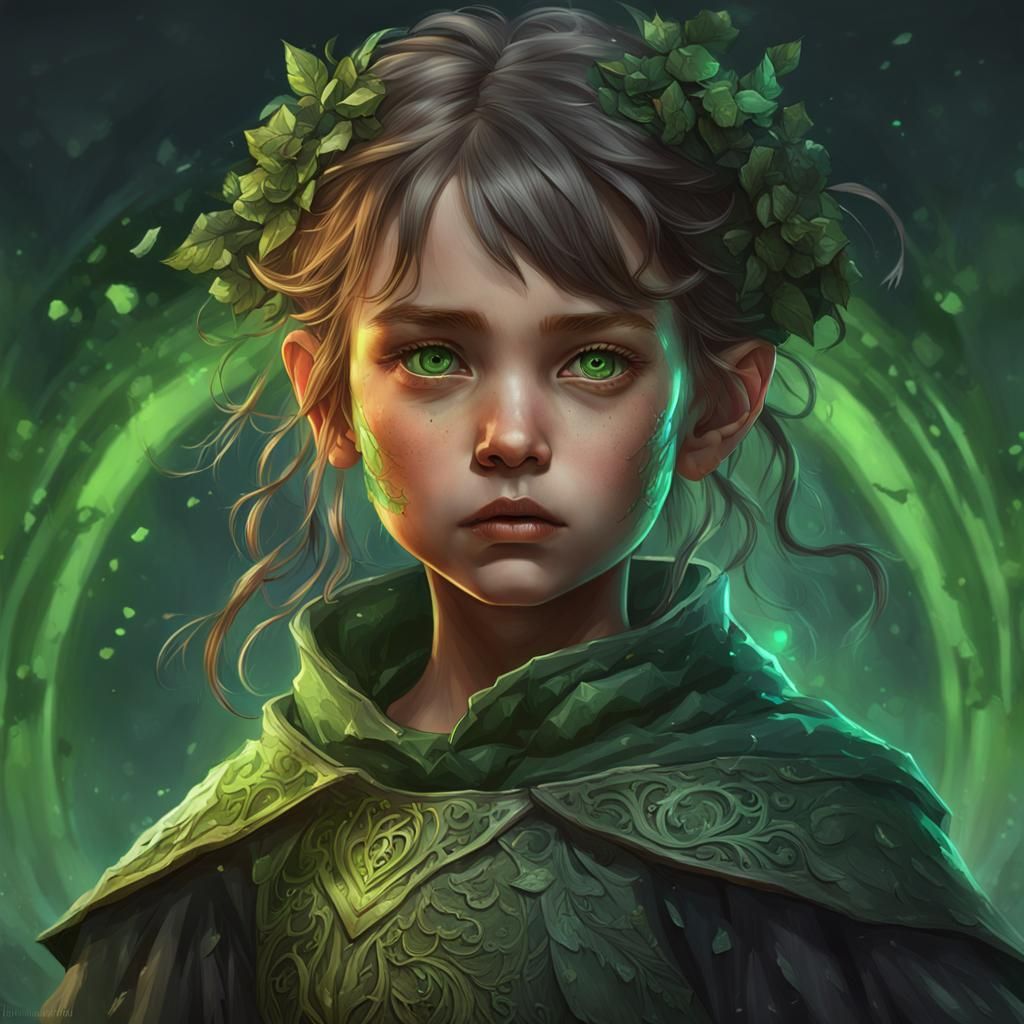 Dark Fantasy Girl Portrait in Hyperdetailed Style