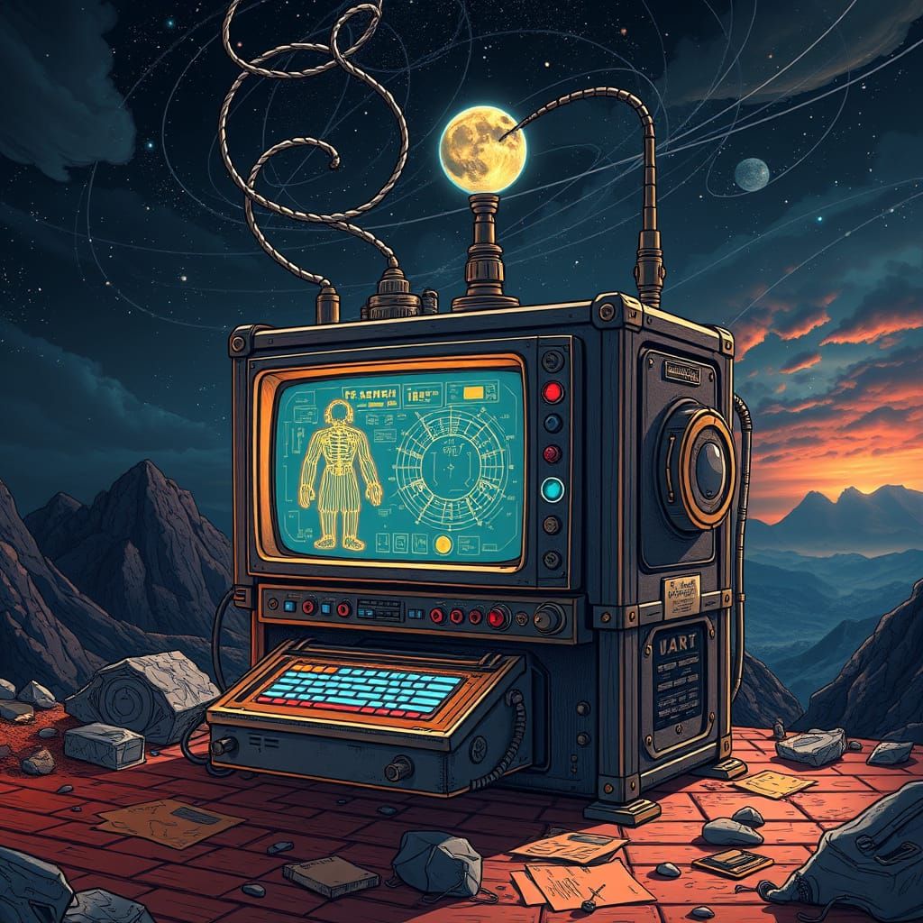 Abstract Digital Art Unveils Mystical Machine Thoughts