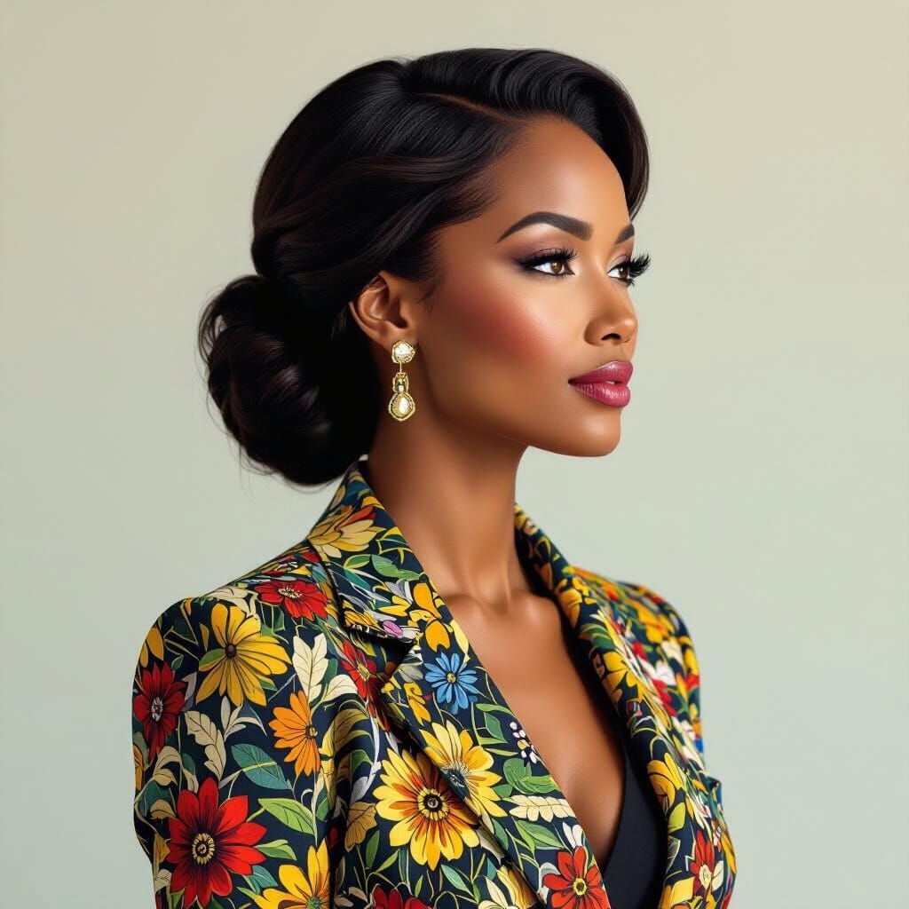 Elegant Businesswoman in Style of Wiley