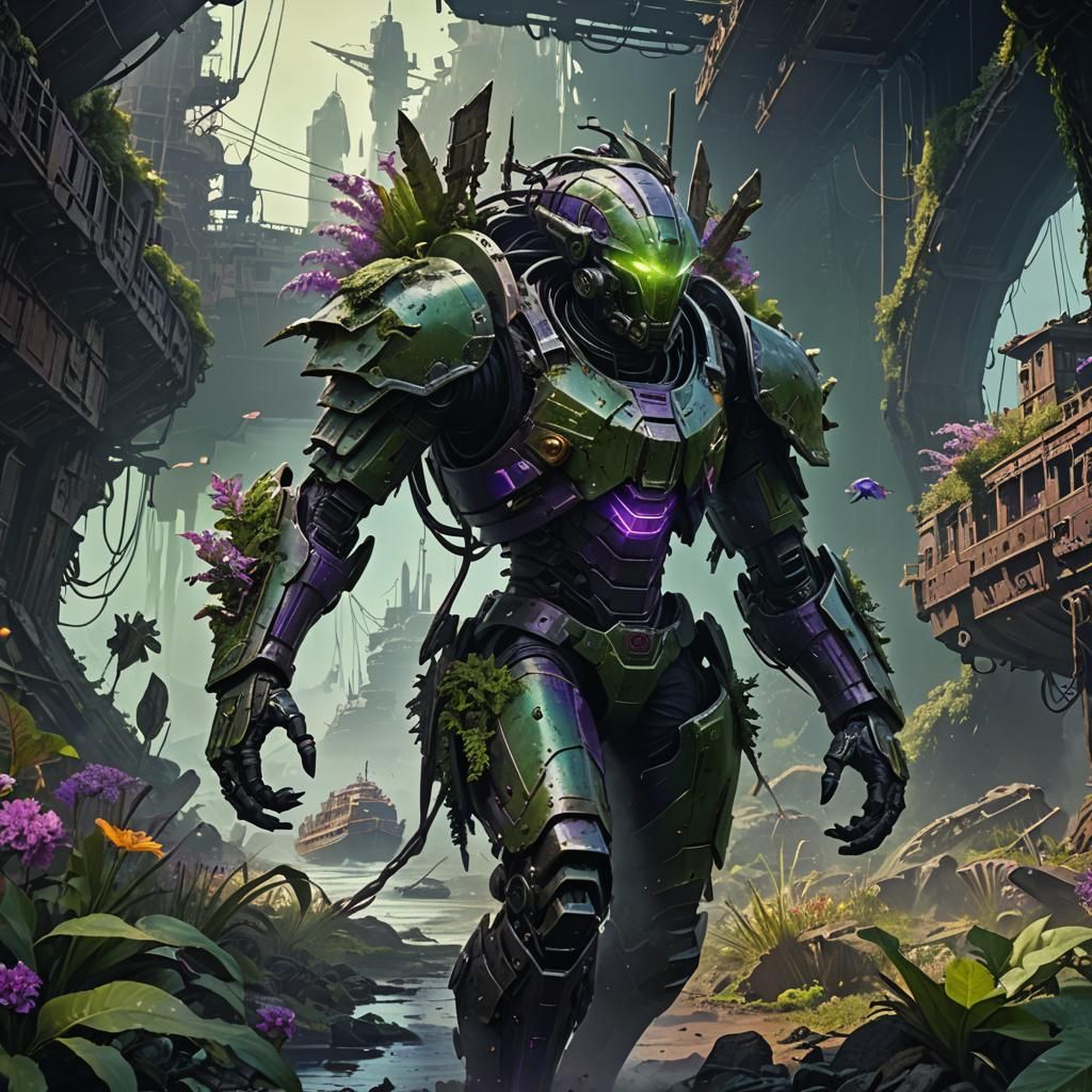 Alien in Ethereal Forest: Fantasy Concept Art