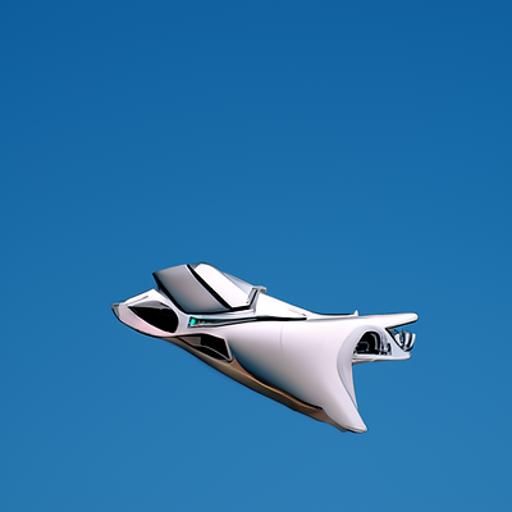 Futuristic Spaceship Soaring Through Space