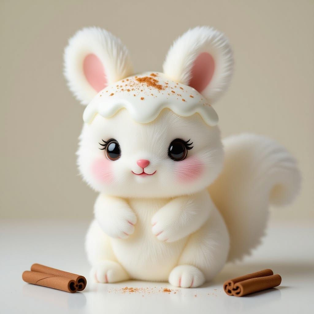 Cinnamoroll Squirrel in Sanrio Style