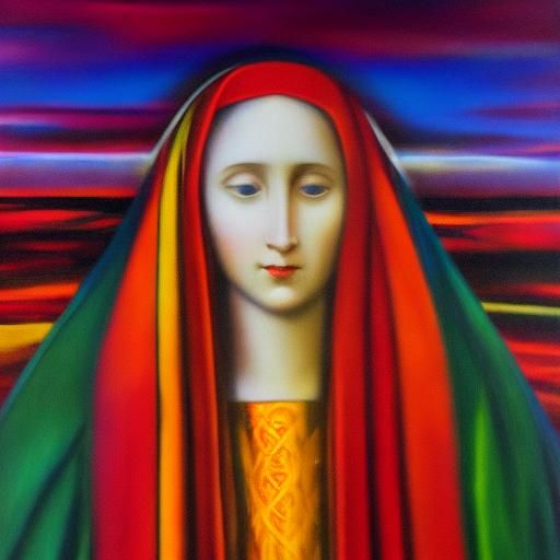Mary Magdalene in Abstract Spiritual Art
