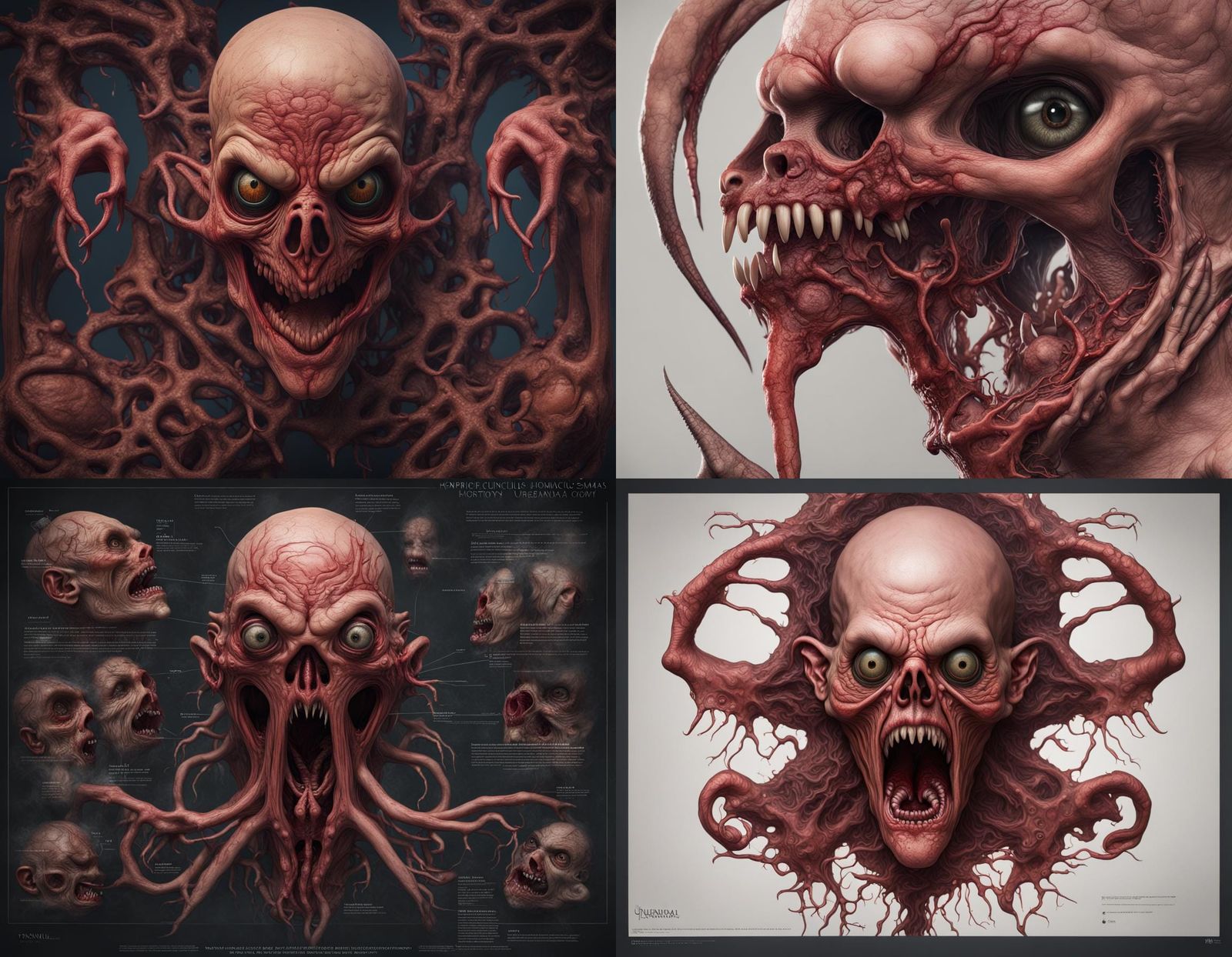 Horrific Homunculus Diagram in Detailed Matte Painting