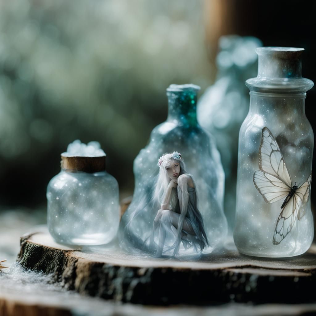 Fairy in Misty Forest: Whimsical Watercolor Art