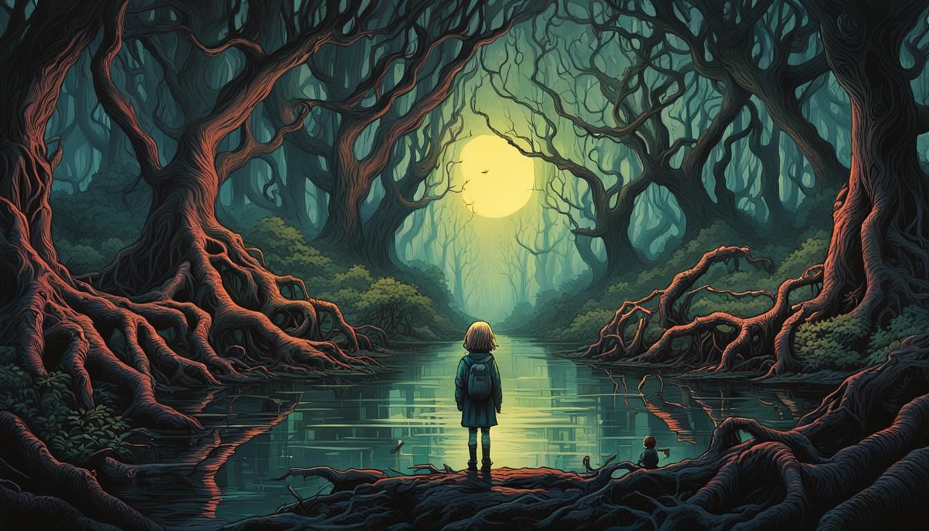 Eldritch Horror: Pale Girl in Dark Swamp