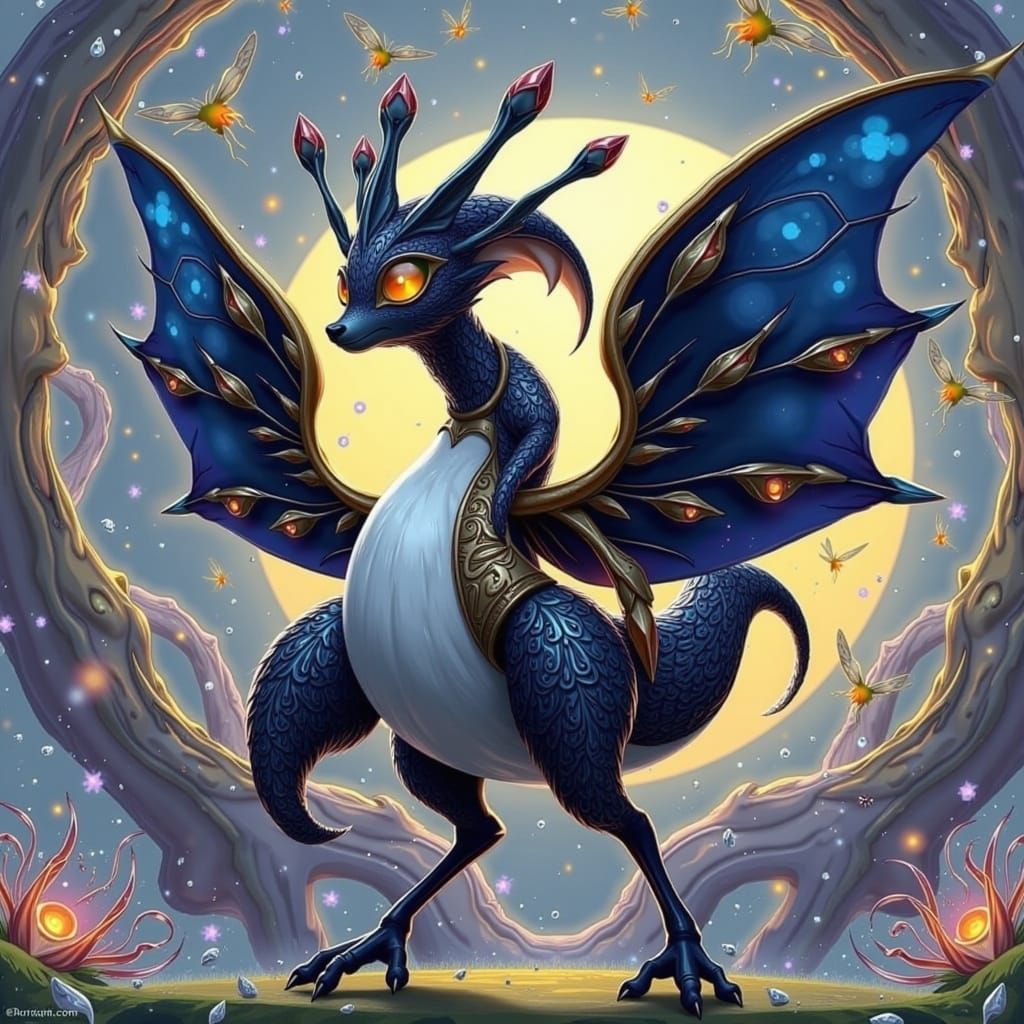 Whimsical Forest Creature in Dreamy Digital Art Style