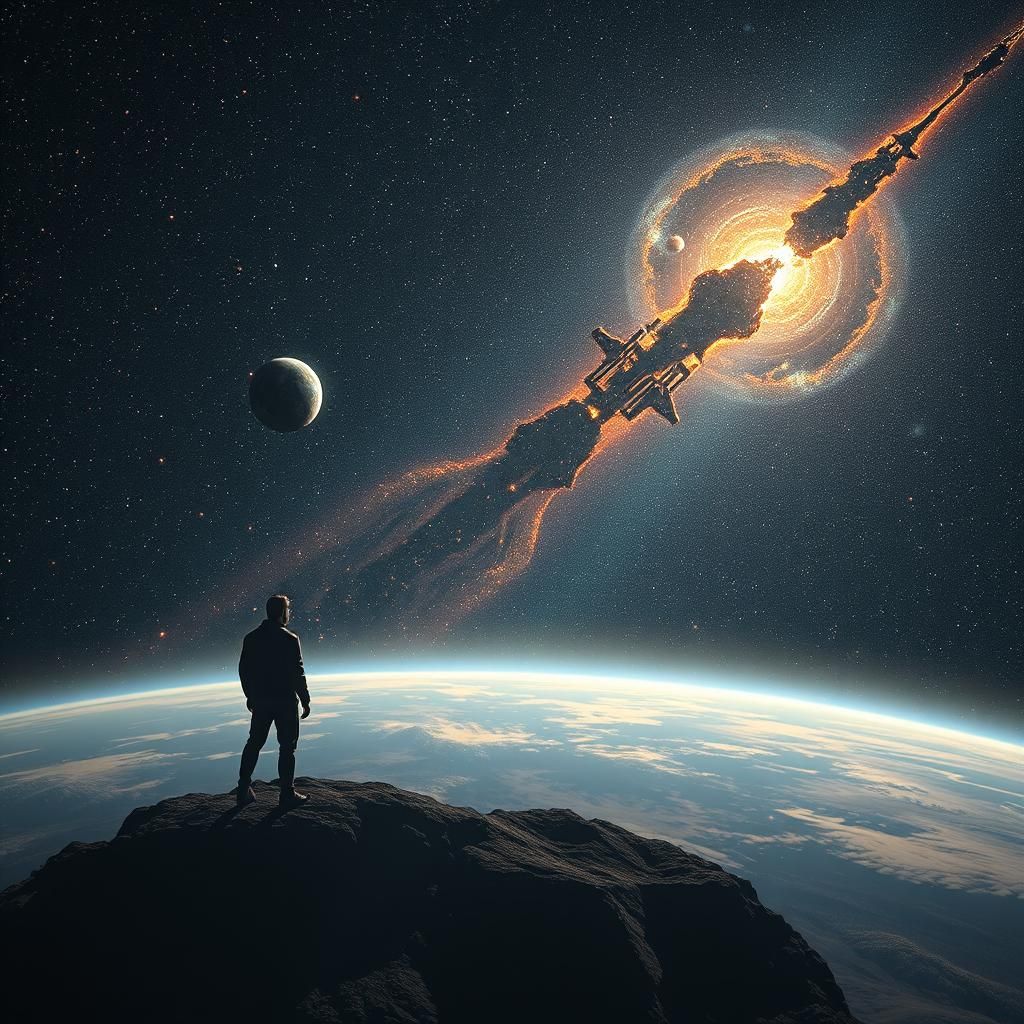 Celestial Being Longing for Earth: Fantasy Concept Art