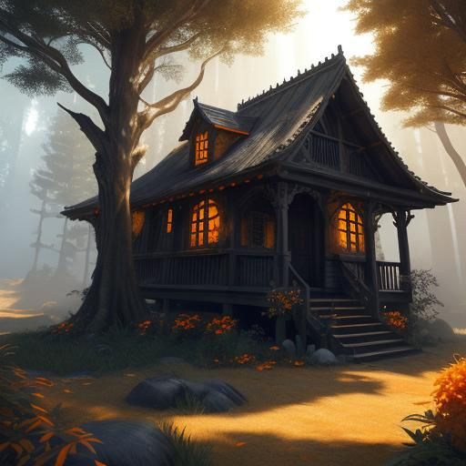 Fluffy Fox Peek-a-Boo in Golden Light