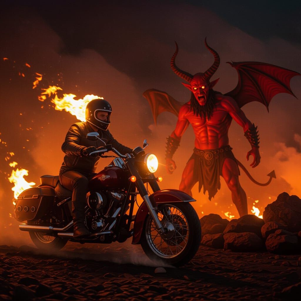 Ghost Rider Faces Devil in Fiery Infernal Realm