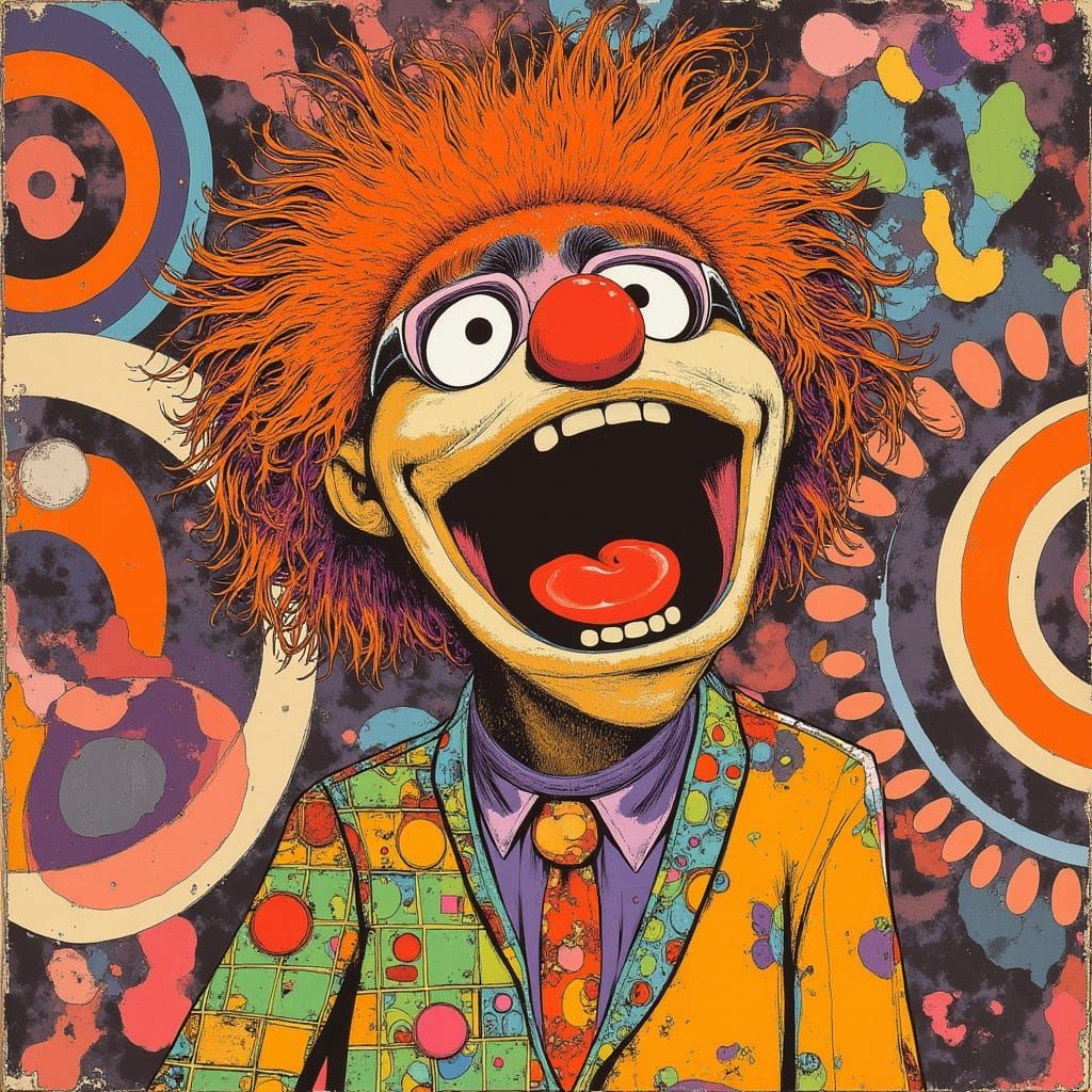 Beaker in 60s Psychedelic Pop Art Style