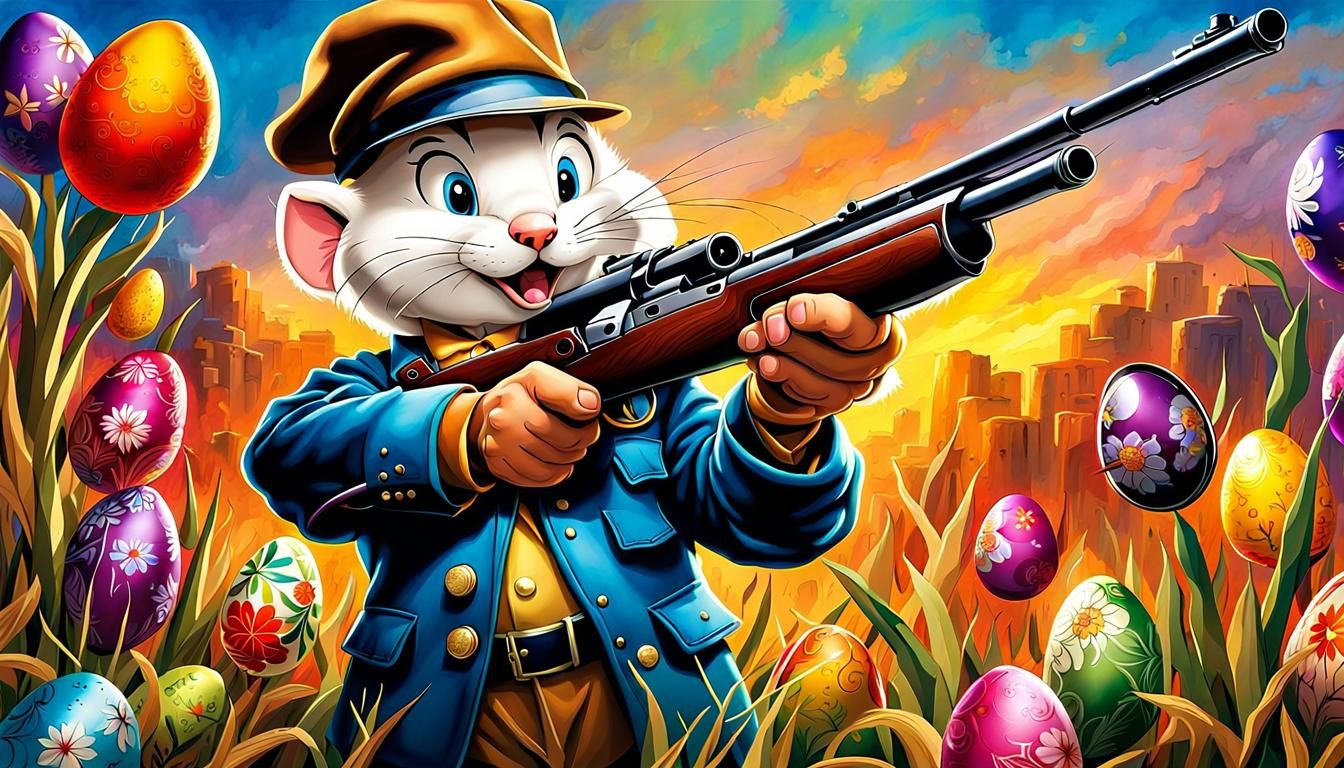 Elmer Fudd's Easter Egg Hunt: Digital Illustration