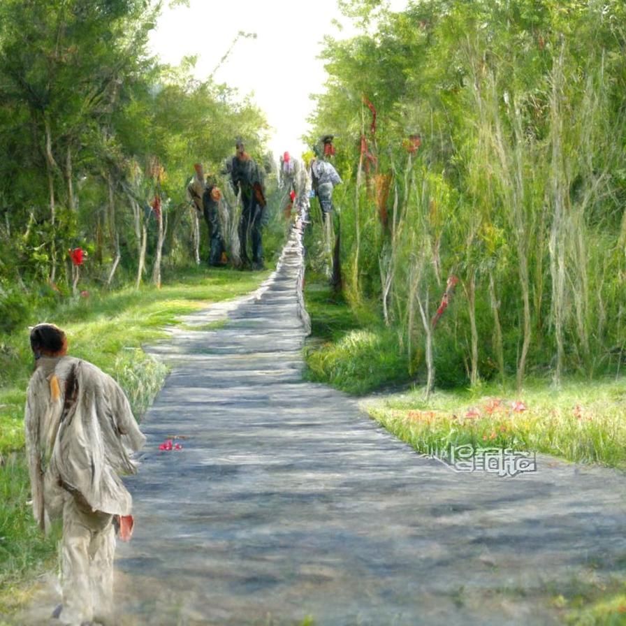 Endless Path: Detailed 8k Resolution Painting