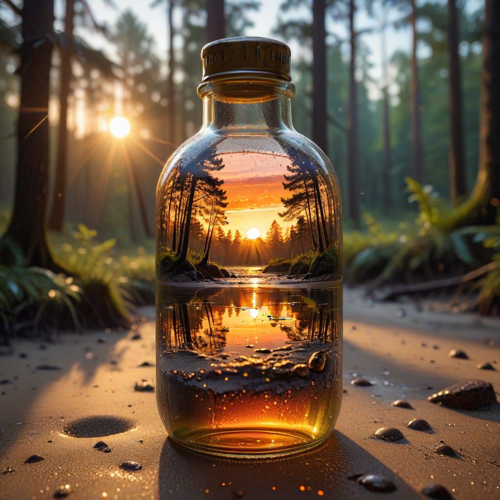 Sunset in a Bottle: Forest Landscape Photography