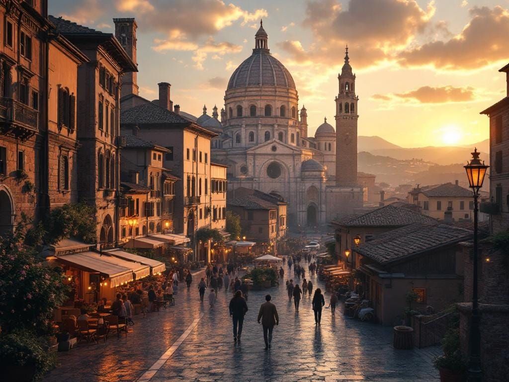 Gubbio at Magic Hour: Cinematic Italian Hill Town