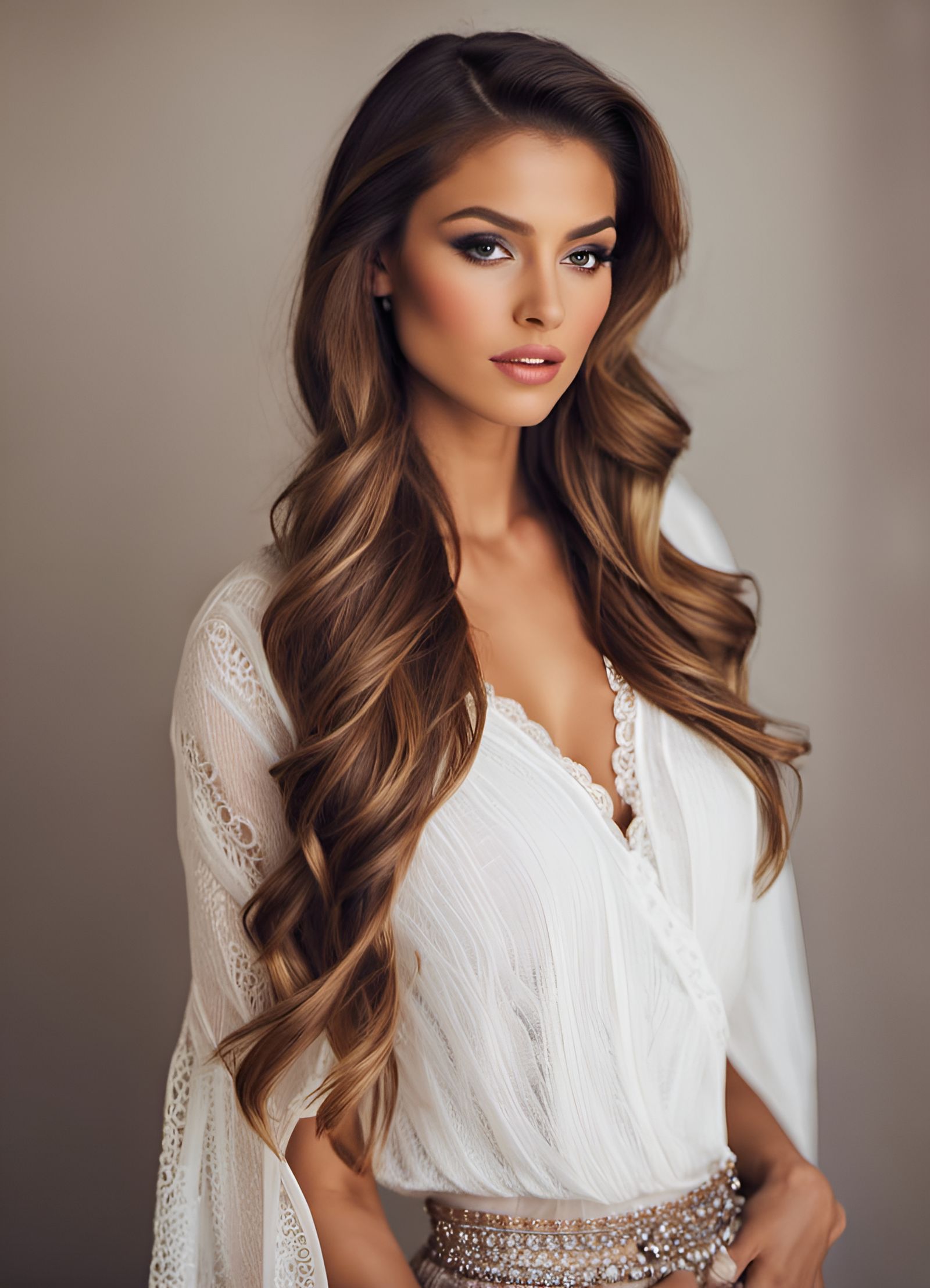 Beautiful Woman Portrait Generated by AI