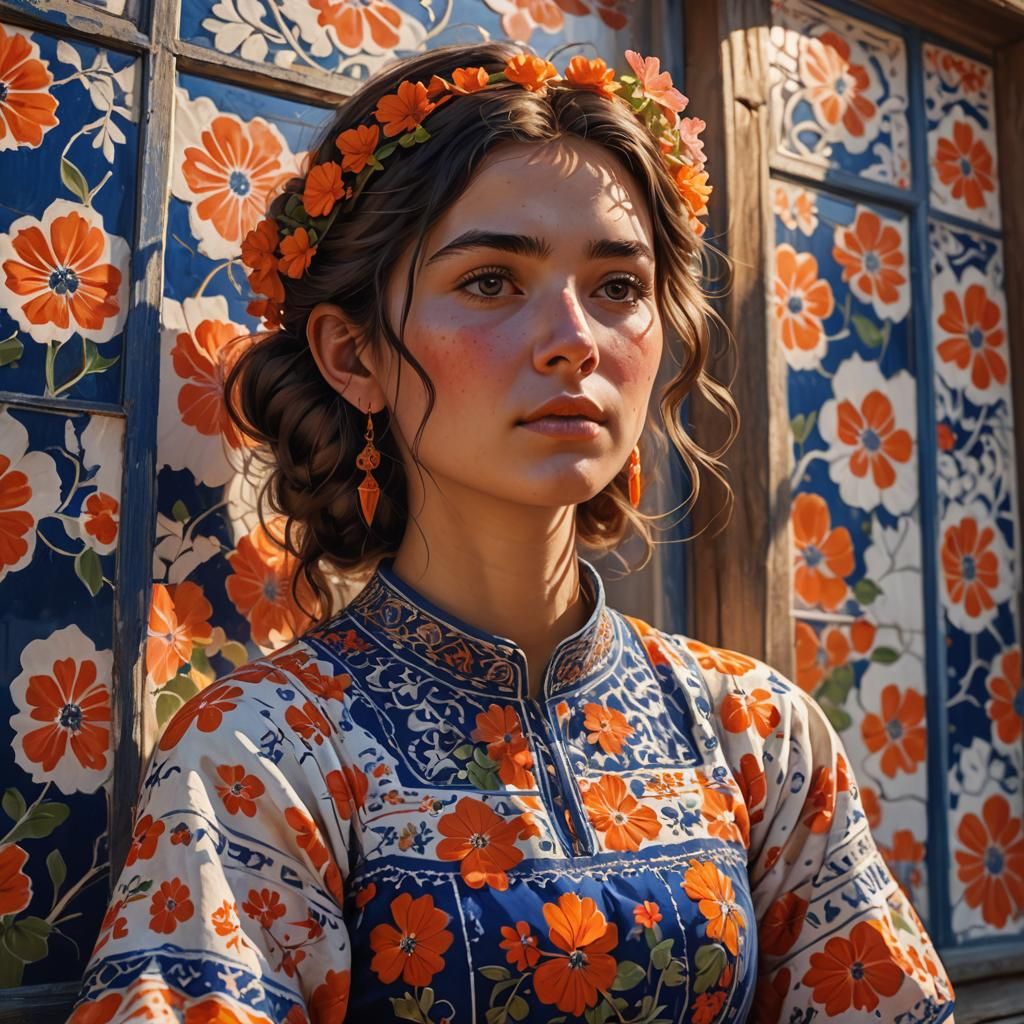 Girl in Bulgarian House Concept Art